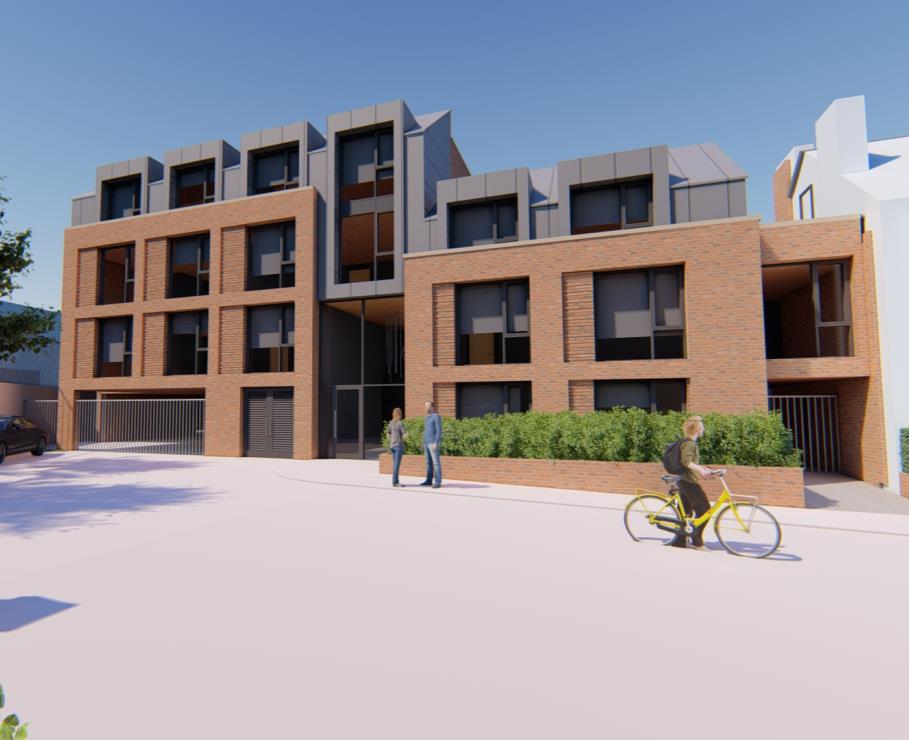 Front elevation CGI of the proposed Regent Street residential development
