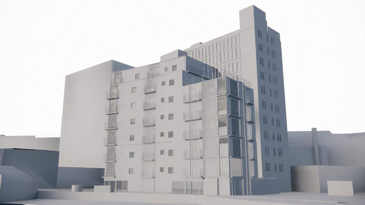 Illustrative 3D model of the approved Crown House scheme