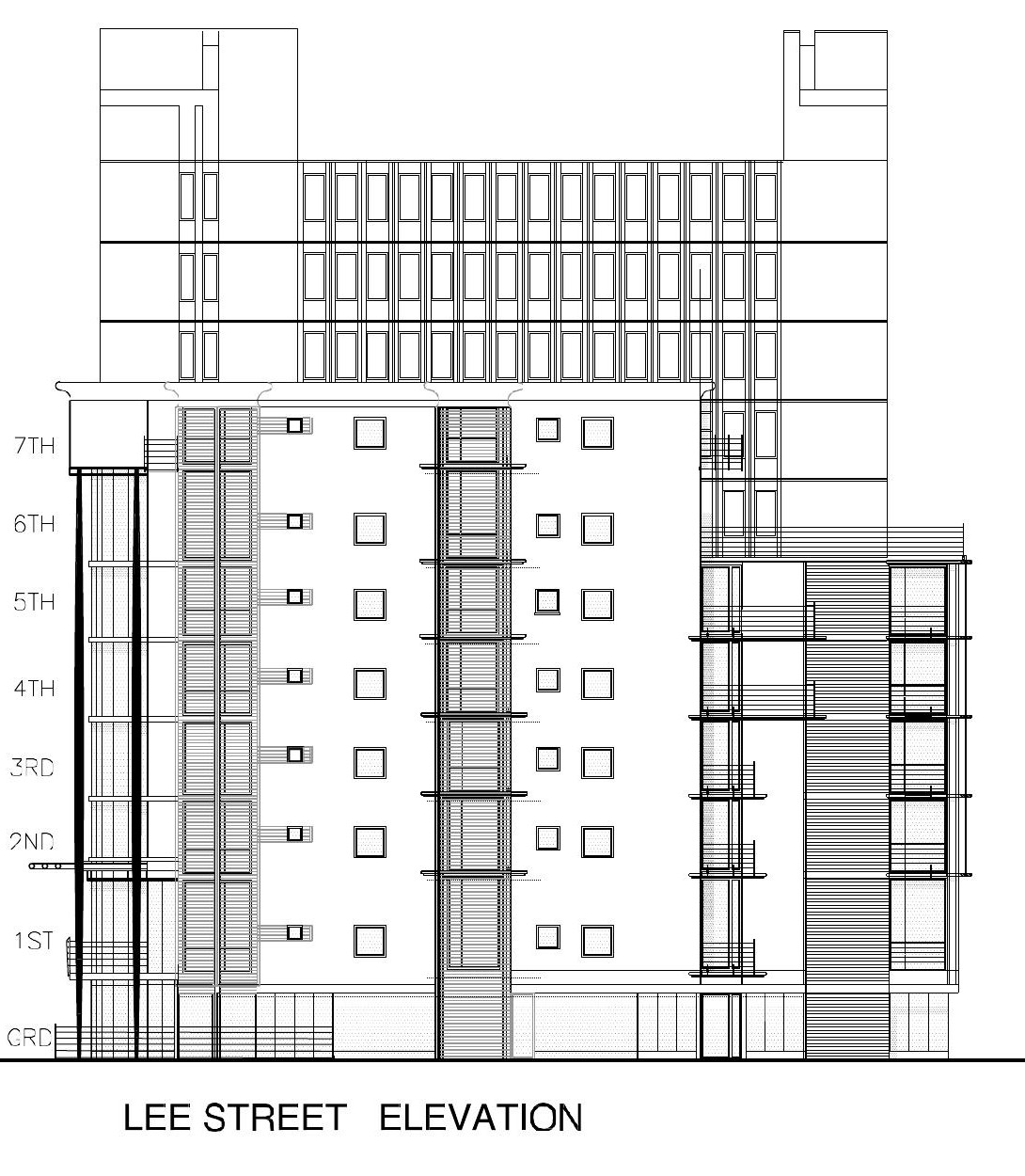Approved Lee Street elevation reproduced in the supplied booklet
