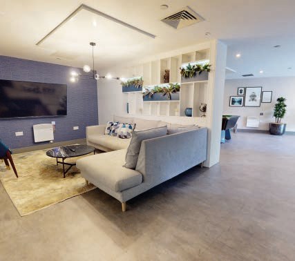 Communal living and study lounge